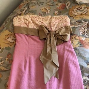 Tracy Reese Lace With Bow Strapless Dress